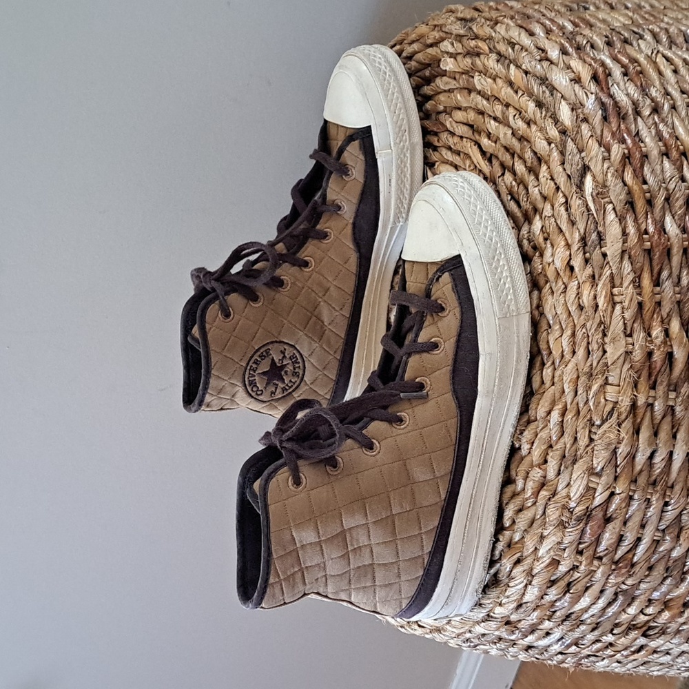 Converse Boys Chuck Taylor 70‎ Quilted Sand Dune Tan High Top Sneakers M4.5/W6.5
